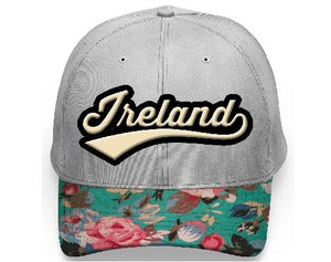 IRELAND LEAGUE FLORAL CAPS/HATS Cara Craft WHITE 